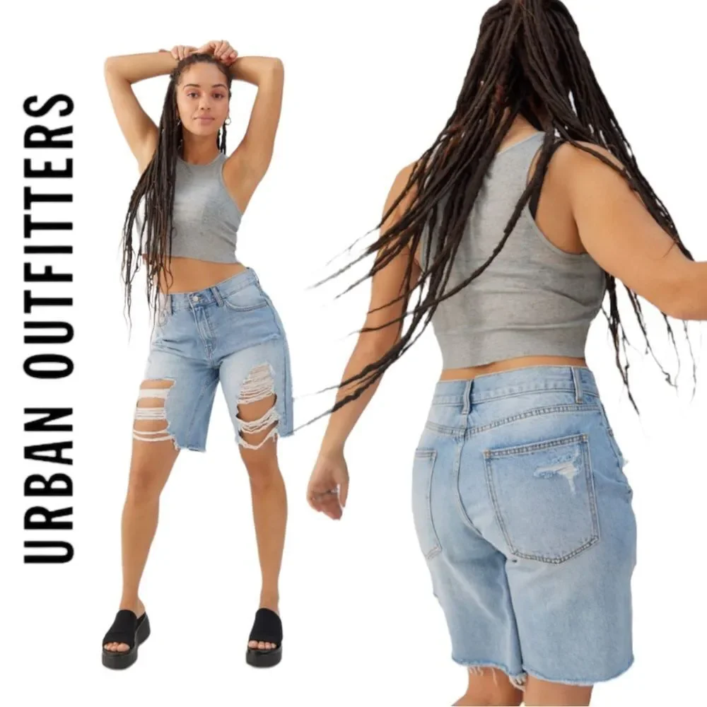 NEW Urban Outfitters UO BDG Baggy Women's Bermuda Denim Shorts 24 26 27 28 29